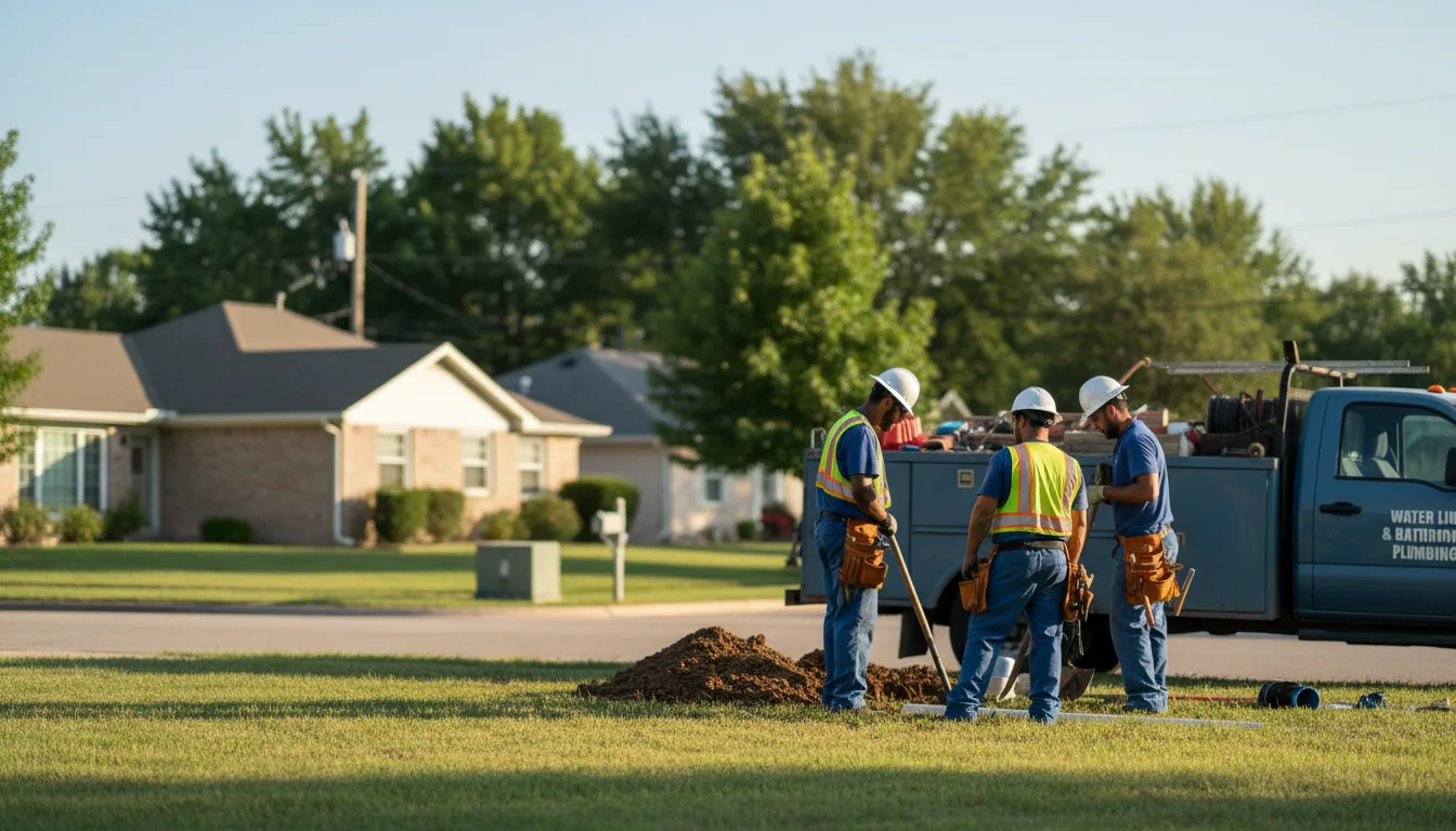 Residential water line and bathroom plumbing service in South Hill, VA